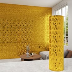 은희마법 럭셔리 인테리어 셀프 자체접착 메탈릭 벽지, 골든 모자이크