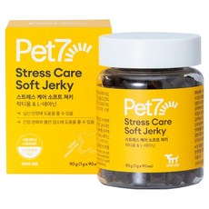 펫세븐 강아지 소프트 져키 90g, 1개, 스트레스완화/안정/집중력관리, 90정