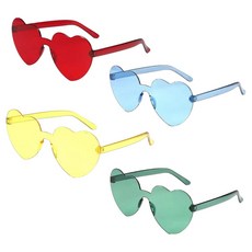 마다꾸미 별하트 파티안경 4종 세트 하트, B, 1세트