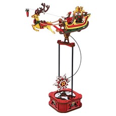 ROKR 木質重力搖擺聖誕老人雪橇 DIY 迷你模型, 1個, 混合色, 141피스