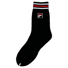 FILA 中筒運動襪 SCU-7003-BK, 黑色, 1個