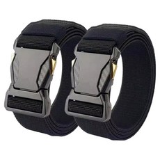 하이제이비 아웃도어 스포츠 나일론 전술 벨트, 블랙, 2개