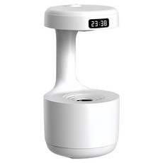 TLYS-J 反重力水滴加濕器 智能數顯靜音香氛機 細密噴霧水氧機 擴香機 香薰機, 白色, LZ599