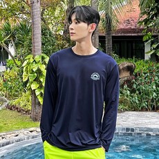 HERRINGBONE apparel 寬鬆版長袖防磨衣上衣 RH365, 海軍藍