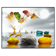 KkongKkong E Mall 簡約輕便配電箱蓋裝飾畫框 120 掛式, 黑色