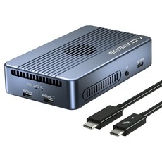 아카시스 40Gbps Thunderbolt 4/3 M.2 NVMe 2 Bay RAID SSD Enclosure, TBU-405ProMAX, 1개