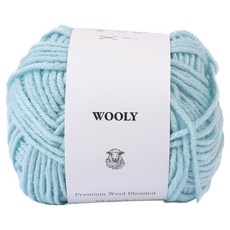 brandyarn WOOLLY 美麗諾羊毛混紡編織線 100g, 1個, 03 寶寶藍