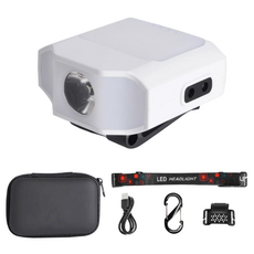 999피싱 캠핑 낚시 LED 충전식 모션센서 메모리기능 헤드랜턴, 화이트, 1개