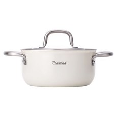 플래티나 인덕션 통3중 양수냄비, 1개, 크림