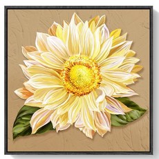 은희마법 풍수 인테리어 해바라기 페인팅 캔버스, 블랙프레임 B