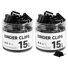 동아피엠에스 서류집게 더블클립 검정 15mm, 2개, 60개입, 미니 2개, 60개입, 미니