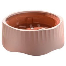 【POGGU】寵物慢食碗 二合一防打翻狗碗貓碗 防滑狗盆, 珊瑚粉, 1個