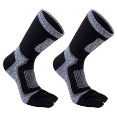 엘쏘 남성용 땀흡수 스포츠 장목 발가락 양말 2켤레