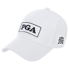 PGA OF AMERICA 男士 Pro 三重標誌高爾夫球帽 PGA-CP01, 白色, 1個