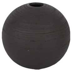 恩熙魔法 霧面簡約甕形陶瓷花瓶, 黑色