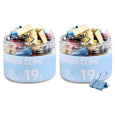 DOnG-A Pms 文件夾 長尾夾 混色 19mm, 2個, 40入, 小