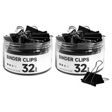 DOnG-A Pms 文件夾 長尾夾 黑色 32mm, 2個, 24入, 大