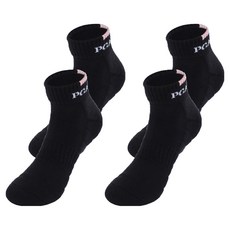 피지에이 밀착 서포트 스포츠 단목양말 PG, 블랙, 4개