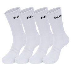 피지에이 쿠션 텍스쳐 핏 스포츠 크루양말 PGMSC55051/PGAM-61, 화이트, 4개