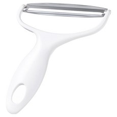 SHIMOYAMA 寬面斜刃省力高麗菜刨絲器/削皮刨片刀 日本製, 白色, 1個