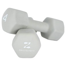 제로투헤라 네오프렌 논슬립 아령 페일 그레이, 2개, 4kg