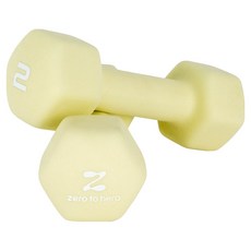 제로투헤라 네오프렌 논슬립 아령 크림 베이지, 2개, 2kg