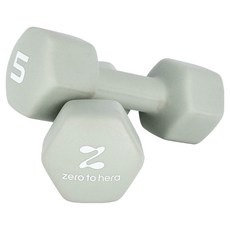 제로투헤라 네오프렌 논슬립 아령 스모키 그레이, 2개, 5kg