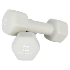 제로투헤라 네오프렌 논슬립 아령 코튼 그레이, 2개, 3kg