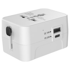 굿밸류 올포트 초고속 충전 해외 여행용 플러그 멀티어댑터 GaN PD20W HHT202A, 1개