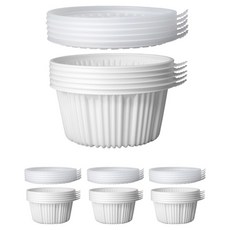 Bloom at home 馬鈴薯排骨湯 參雞湯用碗 白色 210mm 中 + 蓋子組合, 20套