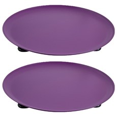 恩熙魔法 復古普普藝術室內裝飾託盤 2入, 冷紫色