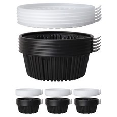 Bloom at home 馬鈴薯排骨湯 參雞湯用碗 黑色 210mm 小 + 蓋子組合, 20套