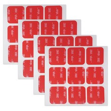 브이에이치비 3M 초강력 아크릴폼 사각형 투명 양면테이프 25 x 25 mm 9p, 4개