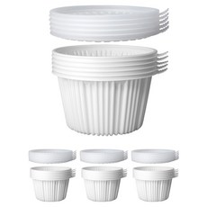 Bloom at home 馬鈴薯排骨湯 參雞湯用白色容器 210mm 大 + 蓋子組合, 20套