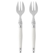 LAGUIOLE 拉吉爾 蛋糕叉 JD13148W2P, 白色, 2個