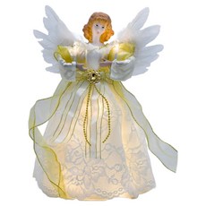 星之玩具 聖誕樹高級LED頂燈天使裝飾品 天使C, 1個, 混合色