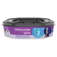 Litter Genie 第四代貓咪鎖便桶 八角形多層鎖臭塑膠袋匣, 藍色, 1個
