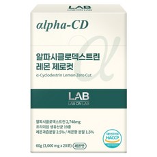 LAB ON LAB Alpha CD α-環糊精 檸檬 Zero Cut 20入, 60g, 1個