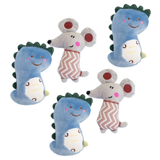 寵物夢工廠 貓薄荷動物絨毛玩具 5個裝, 款式隨機, 1套