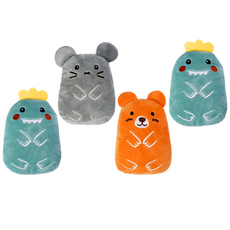 寵物夢工廠 貓薄荷動物響紙玩具 4個裝, 款式隨機, 1套