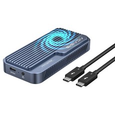 아카시스 썬더볼트5 M.2 NVMe SSD 외장 케이스, TB501 PRO, 1개