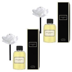 시즈넬 차량용 화이트로즈 오일 디퓨저 세트 150ml 리필, 2세트, 애플파이