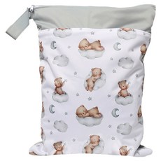 我家寶貝 雙層防水收納袋/尿布袋/旅行收納防水袋, 雲朵熊
