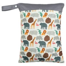 我家寶貝 雙層防水收納袋/尿布袋/旅行收納防水袋, 動物園