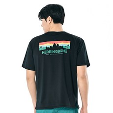 헤링본 루즈핏 래쉬가드 반팔 상의 RH366