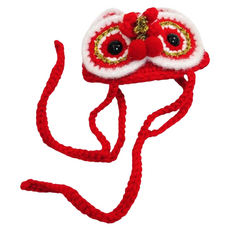 高精寵物 寵物帽子, 紅色醒獅, 1個