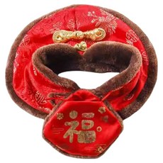 高精寵物 寵物毛絨披肩, 咖啡菊花款, 1個