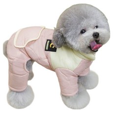 Kupets 狗狗鋪棉雙色羽絨外套, 粉紅色, 1個