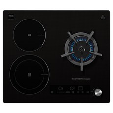 나비엔 매직 전기레인지 가스하이브리드 인덕션 2구 / 가스 1구 방문설치, LPG, ERG-5013DN
