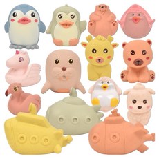 OZ TOY Aquabeads 軟Q柔軟沐浴玩具14件組, 628-113, 1套